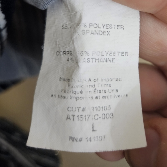 ASTR The Label Women's Size L Striped Tie Front Top - Picture 4 of 4